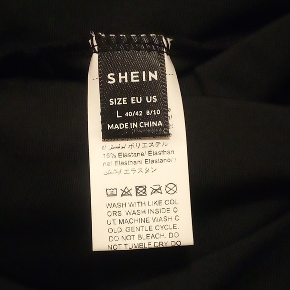NIP SHEIN Casual Solid Black Skinny Leggings For Women - Size Large - Picture 11 of 13